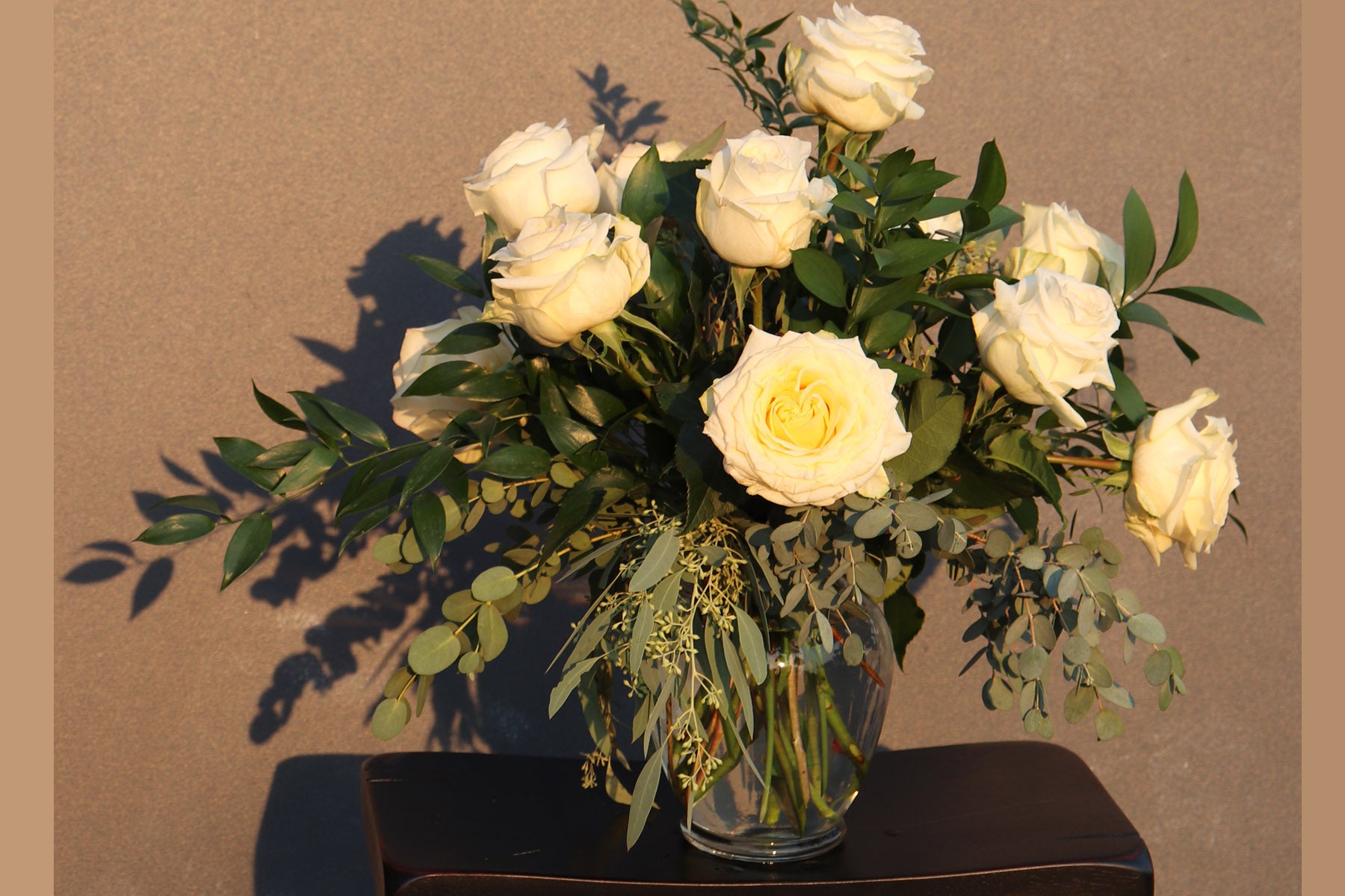 Simple White Roses